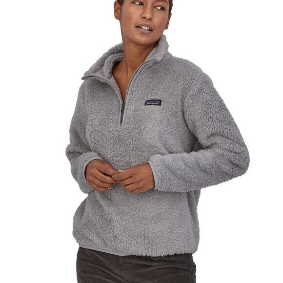 Patagonia Women's Los Gatos 1/4 Zip Fleece Pulleover Jacket  Salt Gray Sz Medium - Picture 2 of 9